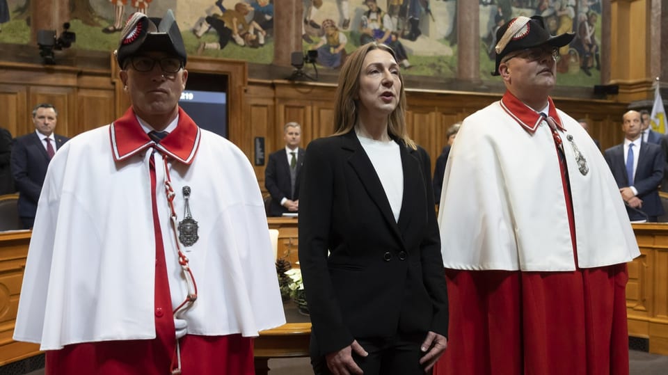 Mathilde Crevoisier at the swearing-in ceremony