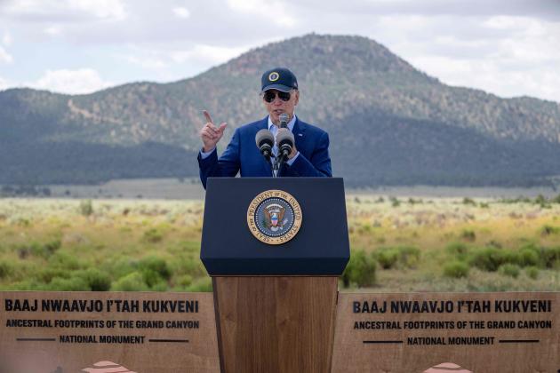 US President Joe Biden in Grand Canyon National Park, Arizona (USA), August 8, 2023.