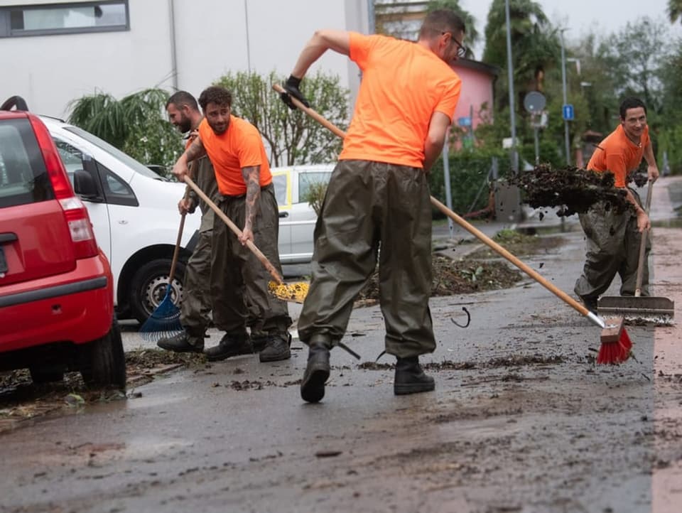 Forces clean the road from debris