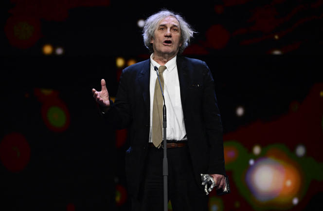 Director Philippe Garrel after receiving the Silver Bear for Best Director at the awards ceremony at the 73rd Berlin International Film Festival on February 25, 2023.