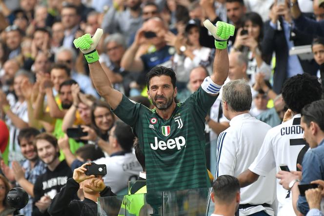 Goalkeeper Gianluigi Buffon during the Serie A match Juventus-Verona, May 19, 2018.