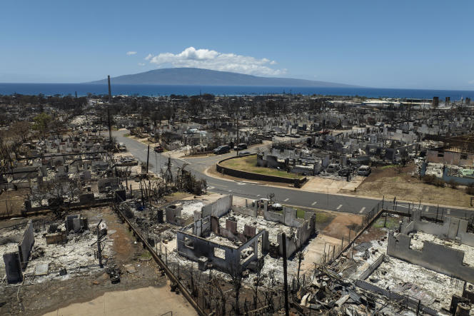 The town of Lahaina, on the island of Maui, Hawaii, was burned down.  August 22, 2023.