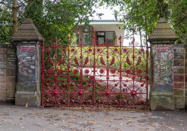 The entrance gate to the former Strawberry Field orphanage (without the 