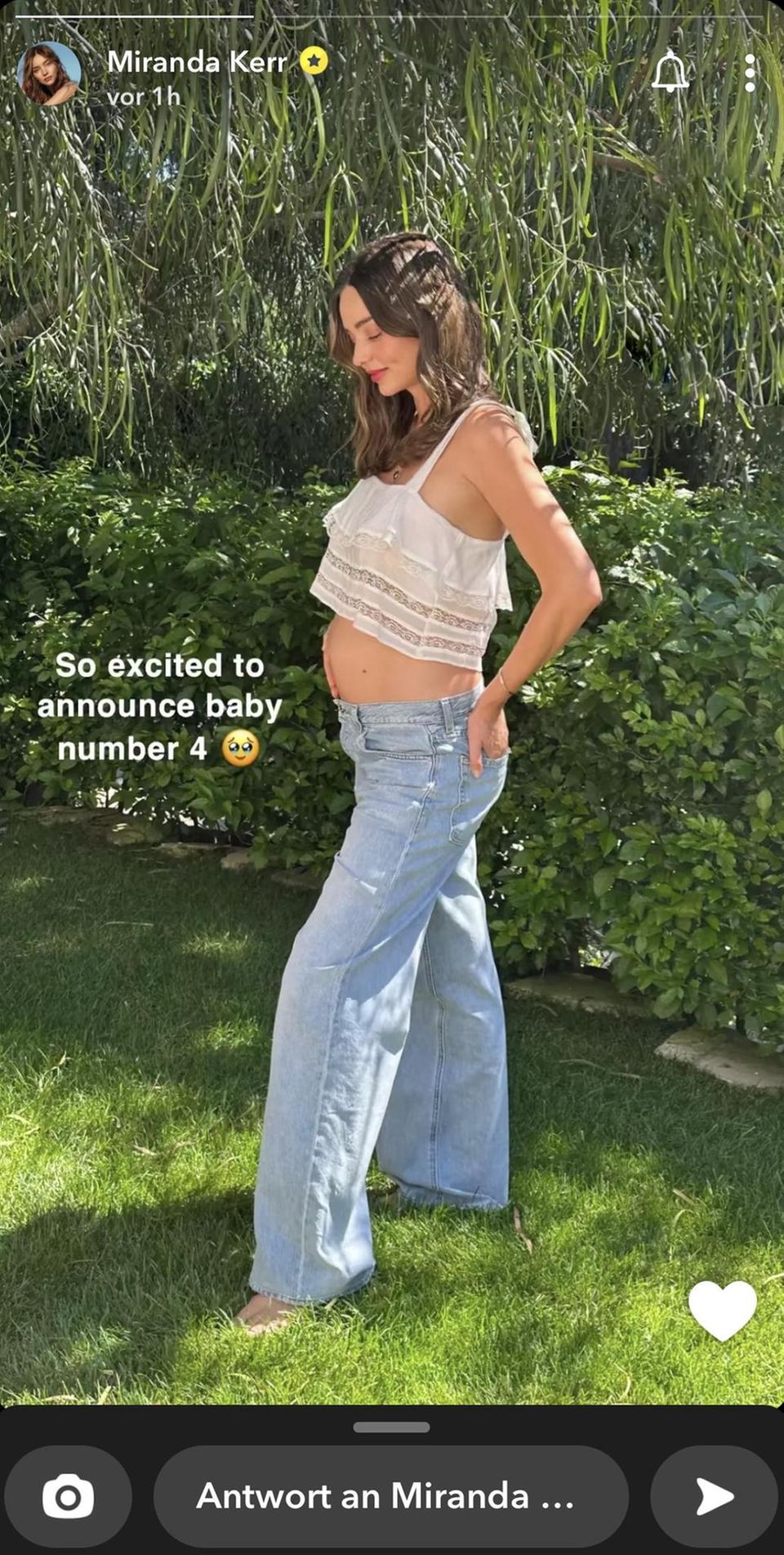 Good news for Miranda Kerr: She is pregnant for the fourth time. 