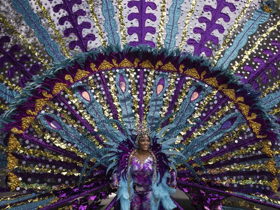 A dancer in a costume.