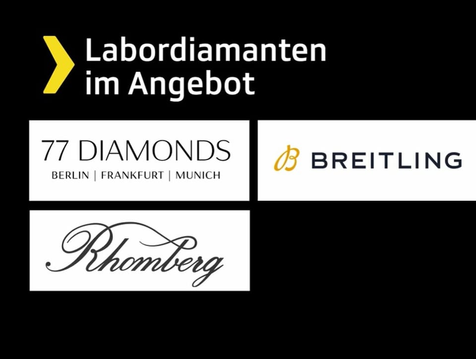 Jewelry brands on a black background