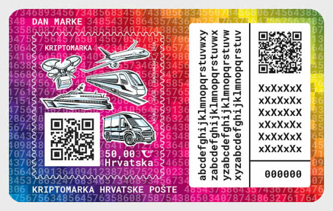 Crypto stamp from Croatia issued in 2020 for Stamp Day.