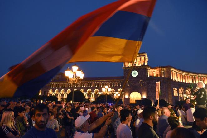 A rally in Yerevan, September 21, 2023. 