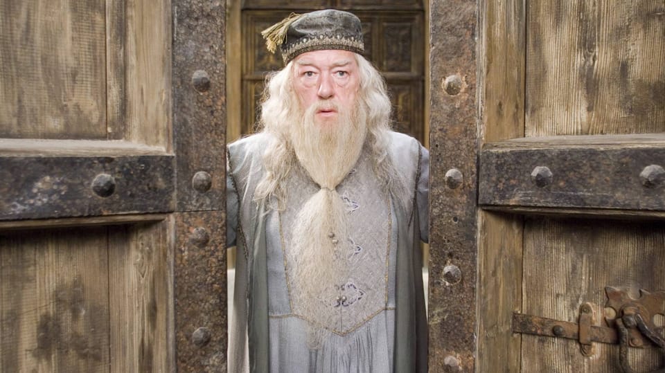 Michael Gambon as Albus Dumbledore in “Harry Potter and the Order of the Phoenix” from 2007.