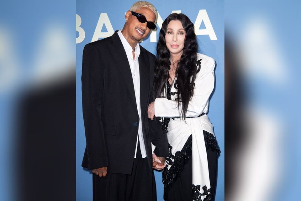 He beams with joy: Alexander Edwards and singer Cher are apparently a couple again.
