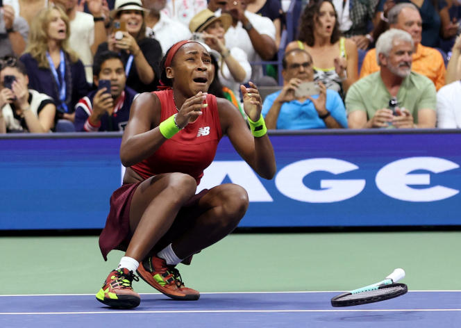 Coco Gauff at the time of her victory at the US Open, September 9, 2023, in New York.