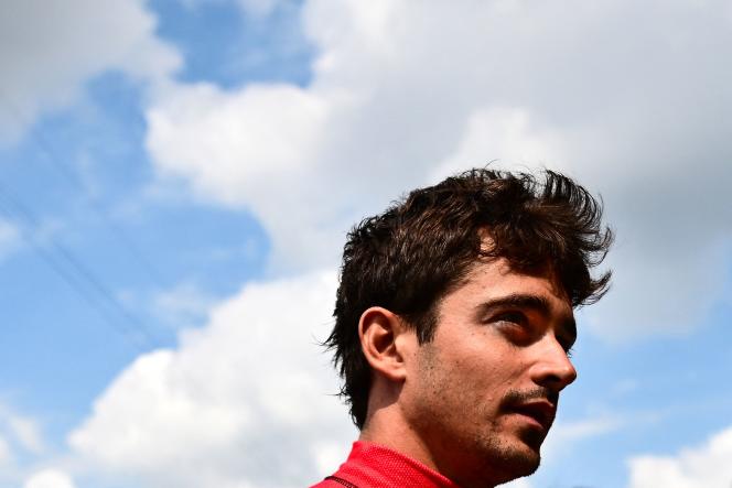 Monegasque Ferrari driver Charles Leclerc before the first practice session for the Italian Formula 1 Grand Prix, in Monza, on September 1, 2023.