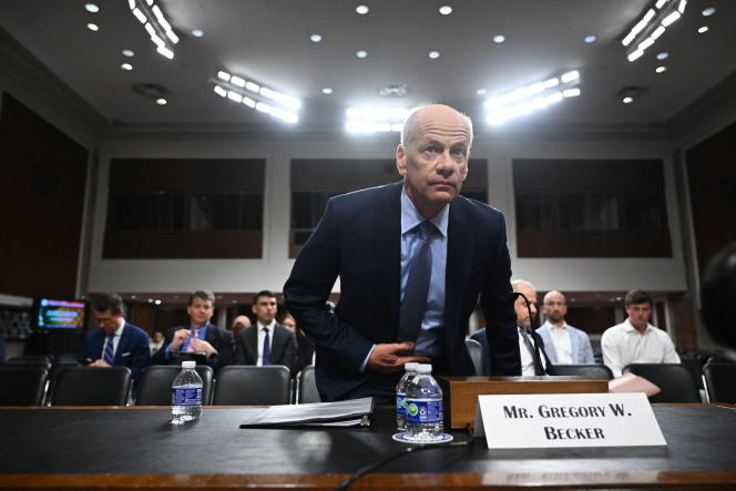 Greg Becker, former CEO of Silicon Valley Bank, before the Senate Committee on Banking, Housing and Urban Affairs of the United States Congress, for a hearing on the bankruptcies of Silicon Valley Bank and Signature Bank, in Washington , May 16, 2023.