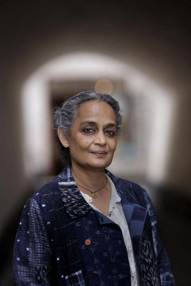   Arundhati Roy, in Stockholm, March 23, 2023.