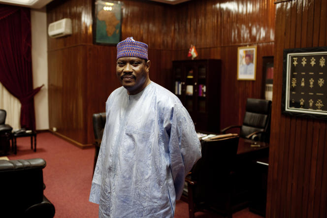 Hama Amadou, then president of the Nigerien National Assembly, in Niamey, in September 2013.