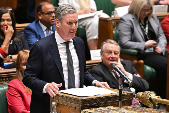Britain's Labor Party leader Keir Starmer in the House of Commons in London on July 19, 2023.