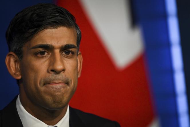 Rishi Sunak, during a press conference at 10 Downing Street, London, Wednesday September 20, 2023. The Prime Minister announced that the country should tackle climate change without penalizing workers and consumers. 
