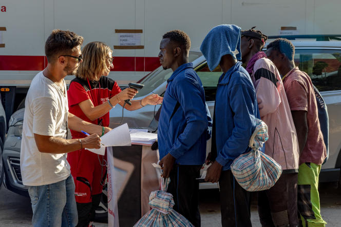 Migrants in Lampedusa (Italy), September 17, 2023.  