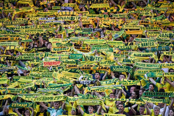 Nantes supporters at the Beaujoire stadium, Friday September 1, 2023.
