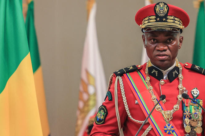 General Brice Oligui Nguema during his inauguration as transitional president, in Libreville, September 4, 2023.