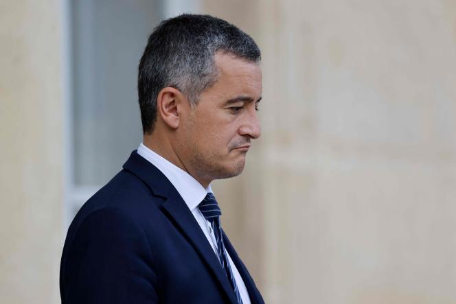 Interior Minister Gérald Darmanin leaving the council of ministers, at the Elysée Palace, September 20, 2023.