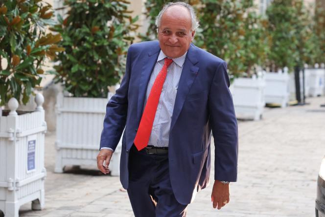 The president of the MoDem group in the National Assembly, Jean-Paul Mattei, at Matignon, in Paris, September 18, 2023.
