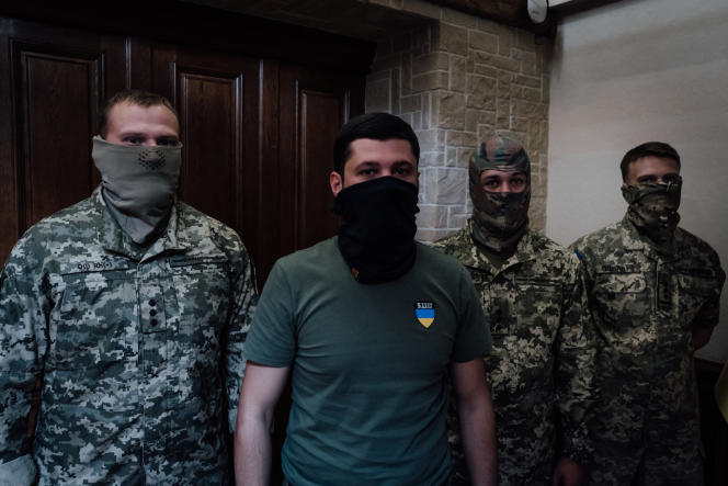 Four members of the “Timur” group of the GUR special forces, Ukrainian military intelligence, in September 2023.
