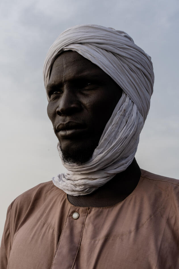 “Before, there was less water and we had peace.”  Mbodou Chaukou, 35-year-old breeder.  In Baga Sola, on the shores of Lake Chad, April 1, 2023.