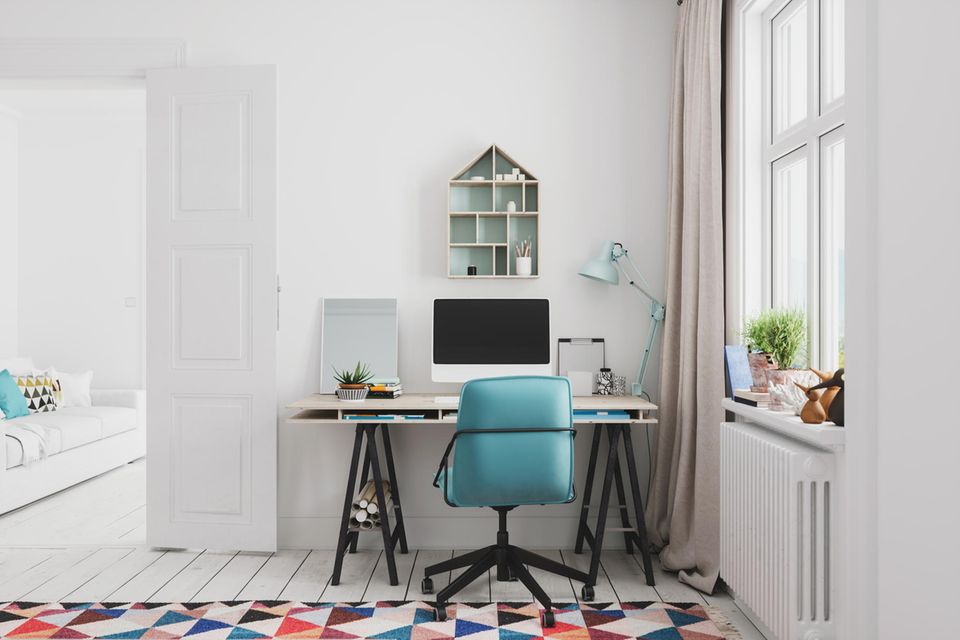 Modern simple home office, set up home office