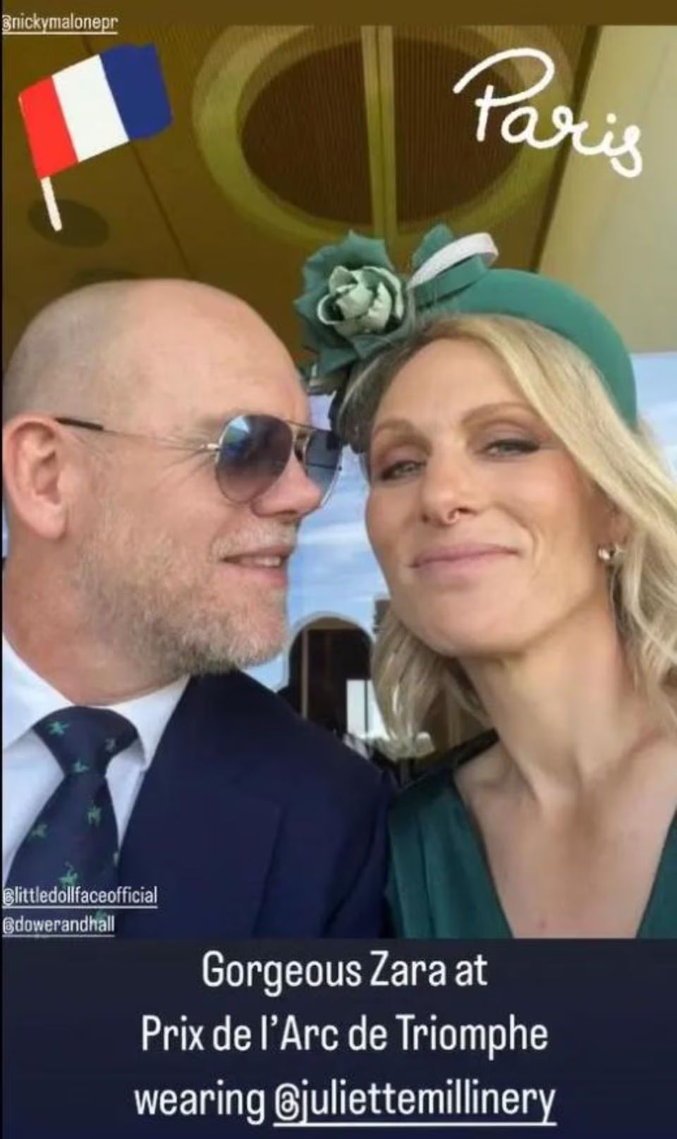 Mike and Zara Tindall in Paris