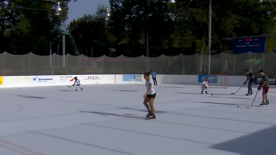 Ice rink in summer