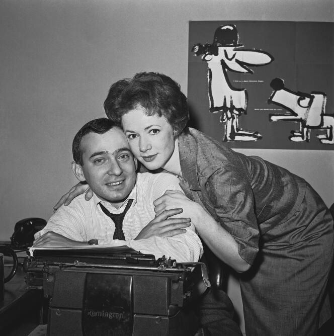 Actress Piper Laurie and journalist Joseph M. Morgenstern in New York, December 28, 1961.