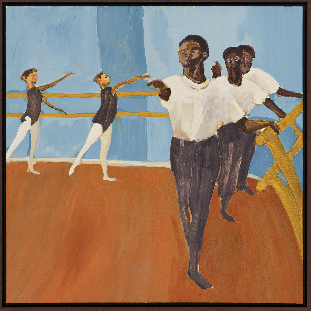 “Plié”, acrylic on canvas by Ludovic Nkoth (2023).