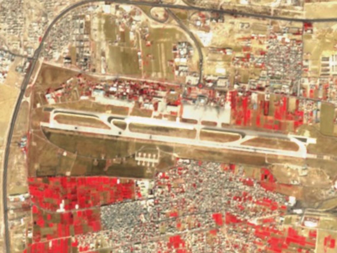 View of Aleppo Airport: Highly enlarged infrared image from October 24th.