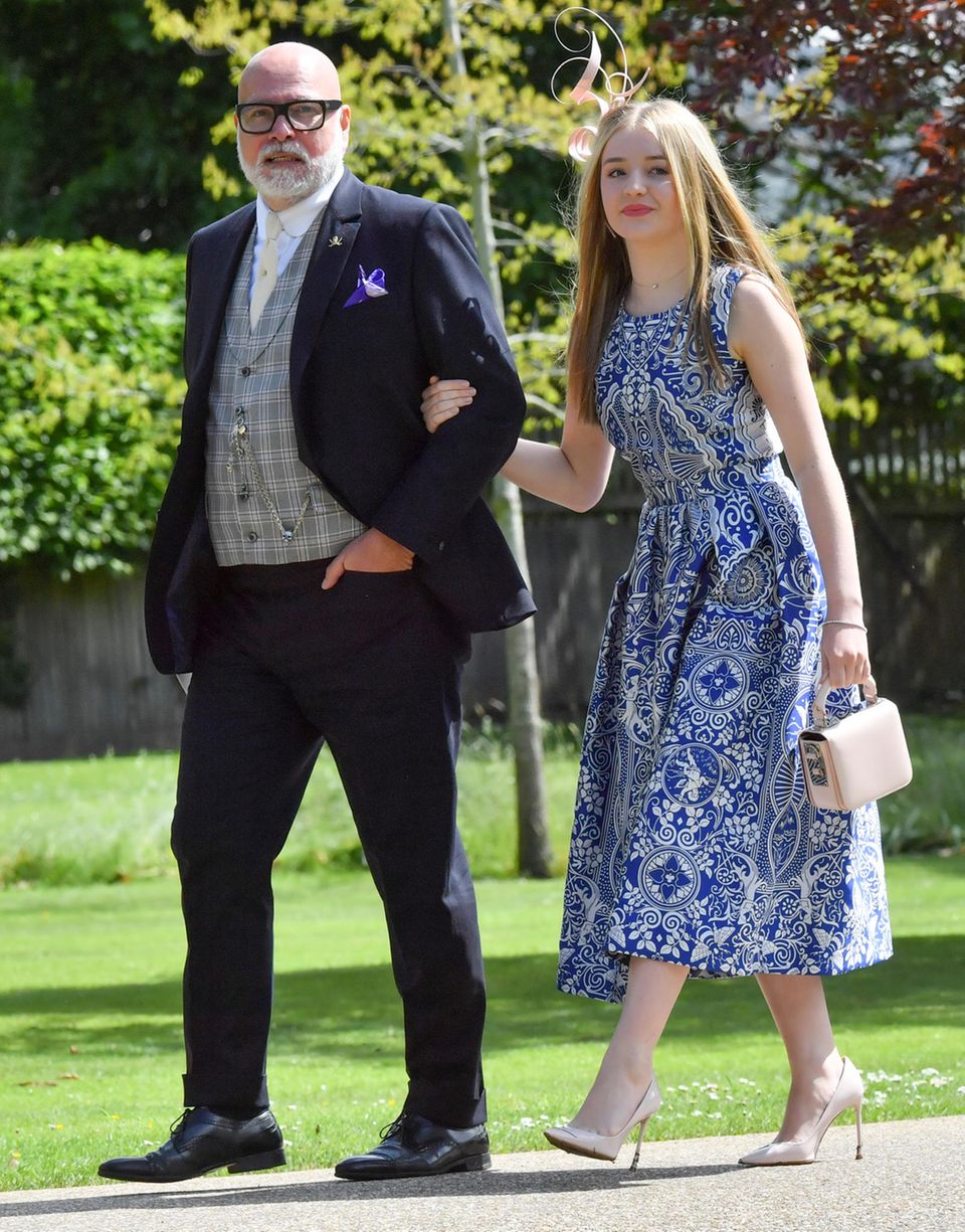 Gary Goldsmith with his daughter Tallulah at Pippa Middleton's wedding in May 2017.