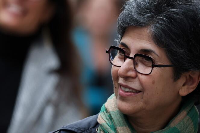 Franco-Iranian anthropologist Fariba Adelkhah, at Sciences Po, in Paris, October 20, 2023.