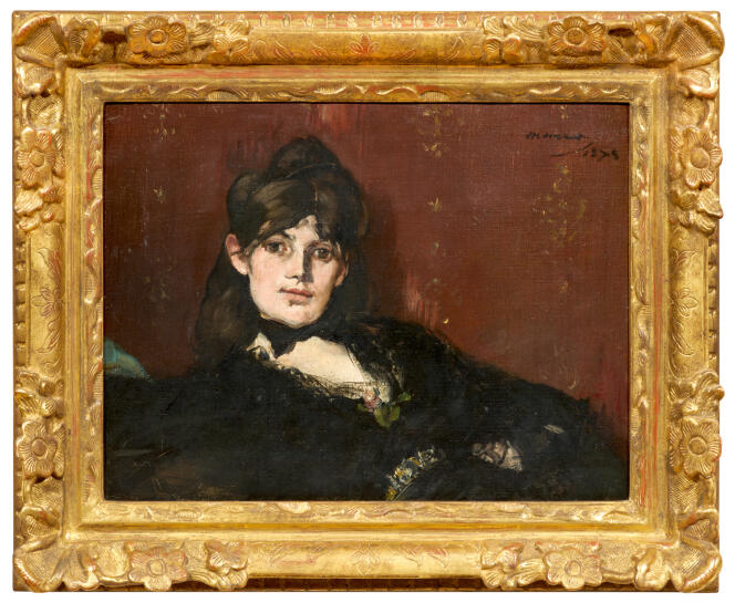 “Portrait of Berthe Morisot extended” (1873), directed by Edouard Manet.