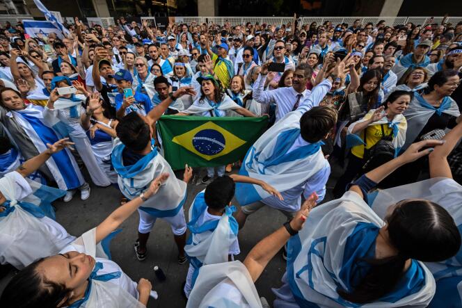 Demonstration in support of Israel, in Sao Paulo, October 22, 2023.