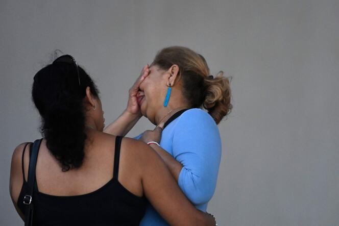 The mother of one of the victims of the fire in Murcia on October 1.