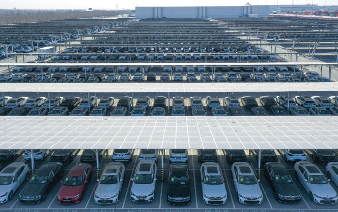 BMW cars produced at the plant in Shenyang, northeast China's Liaoning province, March 23, 2023.