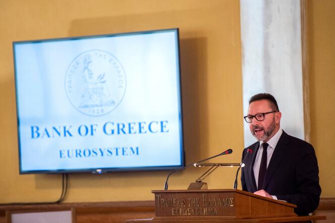The Governor of the Bank of Greece, Yannis Stournaras, in Athens, April 1, 2019. 