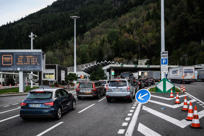 The entrance to the Mont-Blanc tunnel, French side, September 2, 2023.