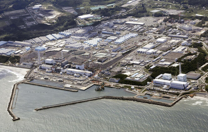 The Fukushima-Daiichi nuclear power plant in Japan, August 24, 2023, hours after power company Tepco began discharging its treated water into the Pacific Ocean.  
