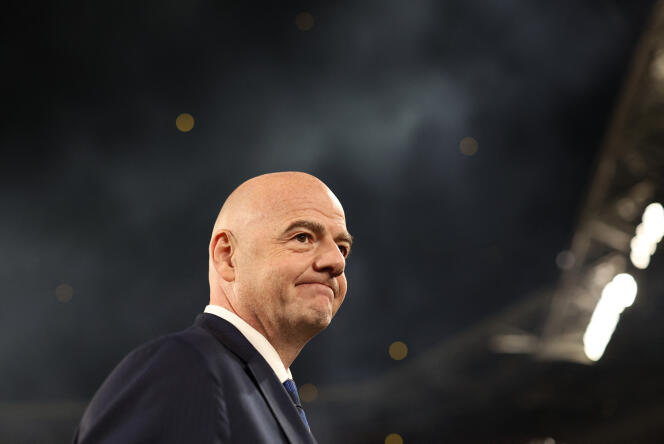 Gianni Infantino, FIFA President, after Spain's victory in the Women's World Cup final, in Sydney, Australia, August 20, 2023.