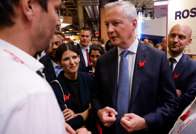 French Minister of the Economy Bruno Lemaire, at the Vivatech exhibition for technological startups and innovation, in Paris, June 14, 2023.