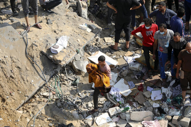 In the rubble of the Jabaliya camp, in the Gaza Strip, November 1, 2023. 