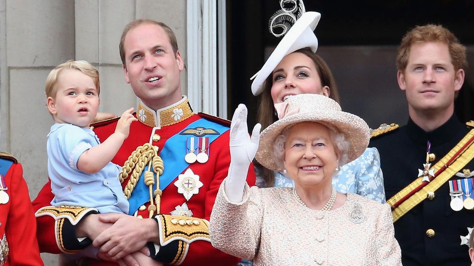 Queen Elizabeth, Prince William, Duchess Catherine, Prince Harry