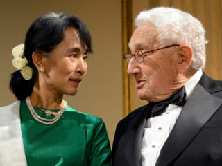   Aung San Suu Kyi and Henry Kissinger