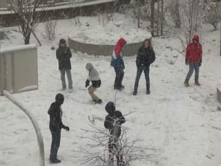 People in snow.