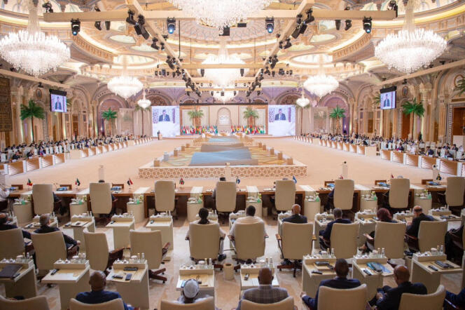 During the joint extraordinary summit of the Arab League and the Organization of the Islamic Conference (OIC), in Riyadh, November 11, 2023.